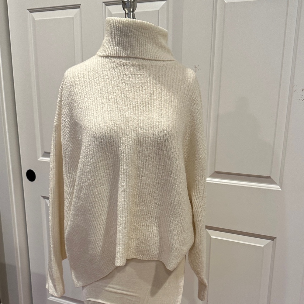 Divided Cream Cowl Neck Sweater